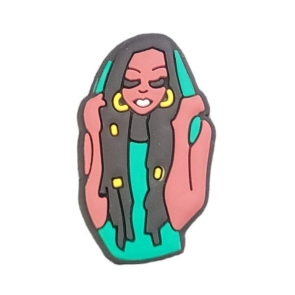 NEW Black Girl Magic Dreadlocks African American Culture Croc Charm